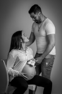 Pareja foto maternal